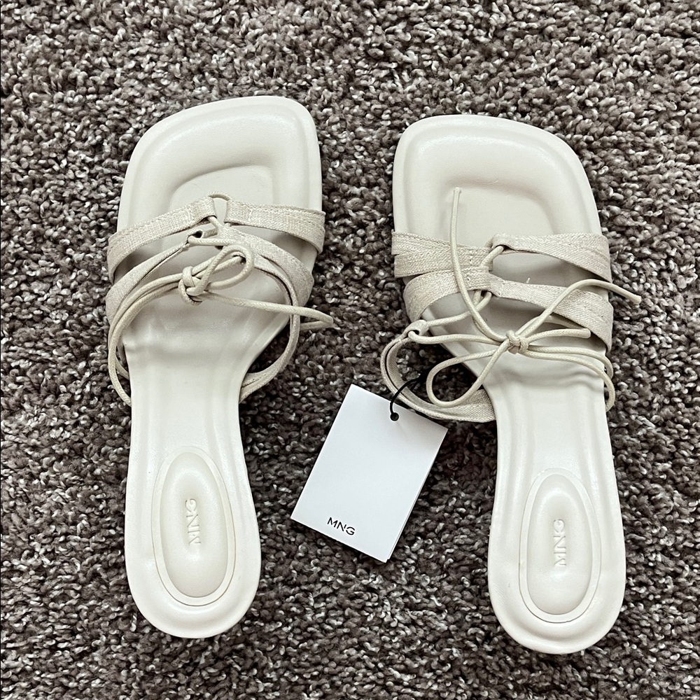 Mango Women's Elegant Cream Sandals